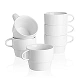 Sweese Porcelain Latte Cups - Stackable Coffee Cups