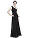 Ever-Pretty Flower One Shoulder Long Bridesmaids Evening Party Dress 08237
