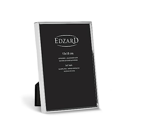 EDZARD Silver Plated Photo Frame Otto 7x5 (13x18 cm) Non-Tarnishing