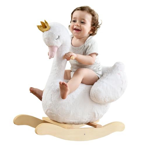 Labebe Kids Rocking Horse White Swan