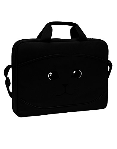 TooLoud Cute Cat Face 15" Dark Laptop / Tablet Case Bag