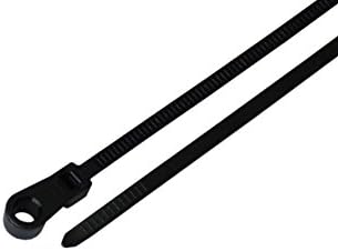 South Main Hardware 888005 6.3-in Screw Mount, 100-Pack 50-lb, Speciality Cable Tie, Black UV, 100 Piece