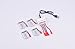 YouCute 4pcs 3.7V 750mAh Battery and 1to6 charger for mjx X800 X400 X300 HM 1315S X200 X500 RC quadcopter drone spare parts