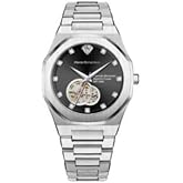 PIERRE RICHARDSON PR5922 Men’s Watch, Black Dial, 24K Pure Gold Plated, Automatic, Sapphire Glass, 41mm, 10ATM