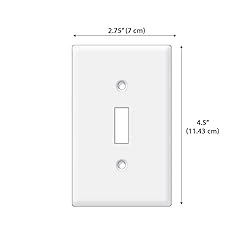 WIRESTER Single Gang Toggle Light Switch Plate/Wall