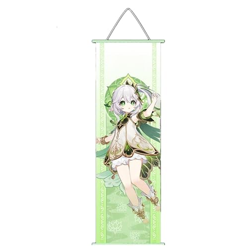 Flyshun Furina Wall Scroll Poster,Hanging Wall Art