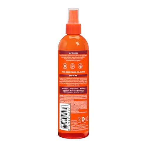 Cantu Comeback Curl Next Day Curl Revitalizer for Natural Hair with Pure Shea Butter, 12 fl oz (Pack of 3)