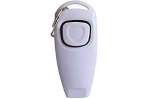 Dog Training Supplies 2 in 1 Pet Whistle Clicker Dog Training Whistle Answer Card Pet Dog Trainer with Key Ring Dog Pet Produ