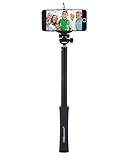COOLcessories 3-in-1 Selfie Stick Monopod - Bluetooth Enabled Handle with Built In LED Light & External Power Bank - 39 Inch Extension, Universal Fit for Smartphones, Cameras, and GoPros