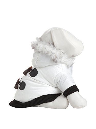 Pet Life Winter White Fashion Parka (features 3M Thinsulate): White, Large
