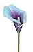 Duovlo 20pcs Calla Lily Bridal Wedding Bouquet Lataex Real Touch Artificial Flower Home Party Decor (Purple in Blue)