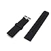 18MM 20MM 22MM Quick Release Watch Bands Pinhen Soft Silicone Rubber Choice of Colors & Widths 18mm 20mm or 22mm For Huawei Withings Activité Samsung Moto 360 Smart Watch Bands (22MM Black)