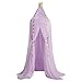 Didihou Bed Canopy for Kids Room, Yarn Play Tent Bedding for Kids Playing Reading with Children Round Lace Dome Netting Curtains Baby Boys and Girls Games House (Purple)