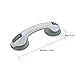FChome Shower Wall Suction Cup Grab Bars,12 Inches Shower Handle Bar Offers Safe Grip with Strong Hold Suction Cup for Safety Grip Grab in Bathroom (White-Gray)