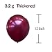 AULE 100 Pcs Metallic Burgundy Balloons Different Sizes 18/10/5 inch Maroon Chrome Latex Shiny Helium Balloons Party Decoration for Birthday Wedding Baby Shower Graduation Anniversary