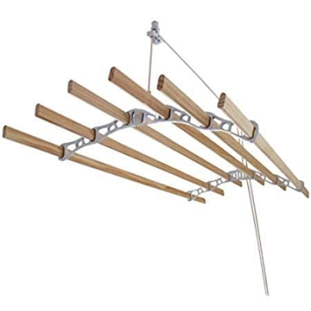 Sheila Maid ®, Original Indoor Ceiling Clothes Laundry Drying Airer Rack - 6 Rail - 57" (145cm) Long-White Castt Iron