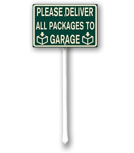 Lieferhinweis-Schild Aus Aluminium – 'Bitte Klingeln & Pakete Hier Abstellen' Für Amazon, DHL, UPS