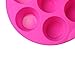 SHareling 7 Cavity Silicone Mold Muffin Pudding Mould Bakeware Round Cup Cake Pan Baking Tray (Random Color)