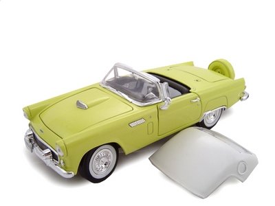 1956 Ford Thunderbird Yellow 1/24 Diecast Model