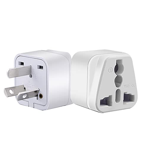 Strhowill 2 Pack Travel Adapter White