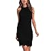 Womens Halter Lace Dresses for Special Occasions, Black, Small