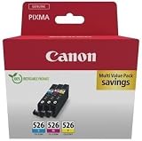 Canon CLI-526 Cyan Magenta Yellow Ink Cartridge 3 Pack Original Recycled view 7