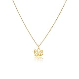 Zealmer New Beginnings Rising Lotus Flower Necklace Reminder Charm Necklace Gold Chain