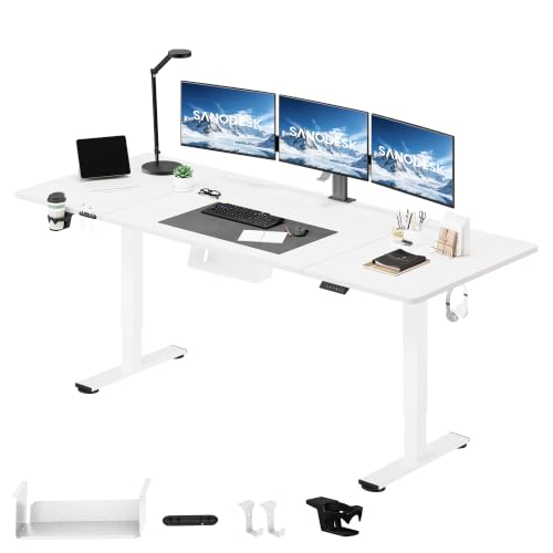 SANODESK Höhenverstellbarer Schreibtisch elektrisch 200x80 cm