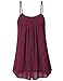 Laksmi Women's Pleated Chiffon Layered Cami Front Pleat Cool Short Tank Tunic Dress