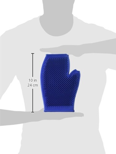 Pet Buddies PB5583 Dog and Cat Grooming Glove- One Size Fits All, Rubber, Blue