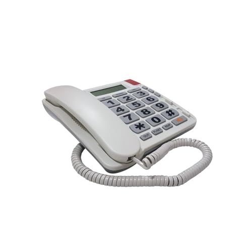 Select Sound | Teléfono Alámbrico con Numeros Grandes e identificador de Llamadas con función de Manos Libres para Casa U Oficina