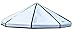 Advantek Pet 23254 8 Foot Outdoor Dog Gazebo Replacement Reversible Canopy Cover Tarp Umbrella Shade Top, Brown/White
