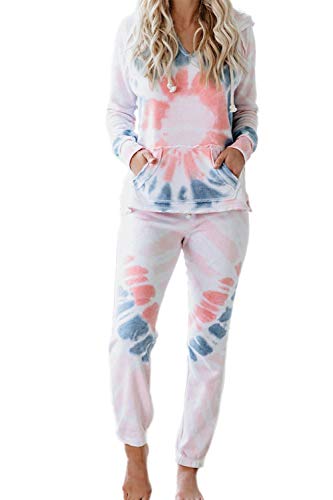 Selowin Women Tie Dye Sweatshirt Sweat 