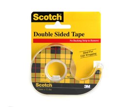 Scotch Double-Sided Tape, 12.7 mm x 11.4 m - 1 Dispensered Roll