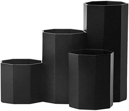 Buyeverything Multipurpose Plastic Pen Holder Cup Stand Pencil Pot Holder Container Organizer Desktop Hexagon Vase Pens,Utensils,Office Supplies Caddy,Multipurpose Cosmetic Brush Storage Box