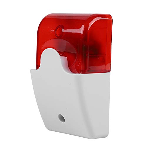 VBESTLIFE 12V Wired Strobe Siren Sound Alarm Strobe Red Light Sound Siren Home Security Alarm System
