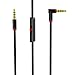 Monoy Replacement Beats Audio Cable + Inline Remote/Microphone for Beats by Dr. Dre Headphone Solo 2/3 HD/Studio/Pro/Detox/Wireless - Compatible for Samsung S8 LG V20 G6 iPhone 7 (Black)