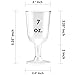 50 Disposable Wine Glasses | 7 oz. Premium Clear Hard Plastic Fancy Cups for Parties & Weddings (50-Pack) by BloominGoods (7 Ounce)