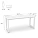 Tribesigns Computer Desk, 63 inch Large Office Desk Computer Table Study Writing Desk for Home Office, White