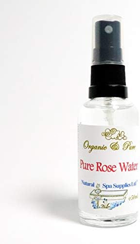 Natural Spa Supplies Steam Distilled Pump Spray Pure Organic Rose Water, 50 ml