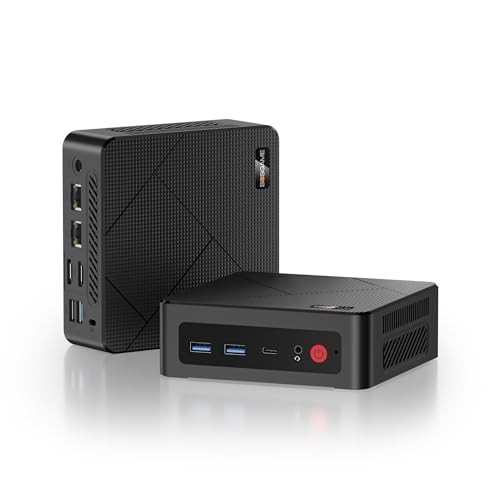 BOSGAME Mini PC E4 Windows 11 Pro Business AMD Ryzen 5 3550H, 4-core, 8-thread, up to 3.7GHz, 16GB DDR4 RAM, 512GB SSD, 4K@60Hz Triple Display, HDMI, DP, Type-C, USB3.2, Dual LAN