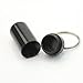 GCIYAEN New 5 Pcs Black Waterproof Aluminum Pill Box Case Drug Holder Keychain Container