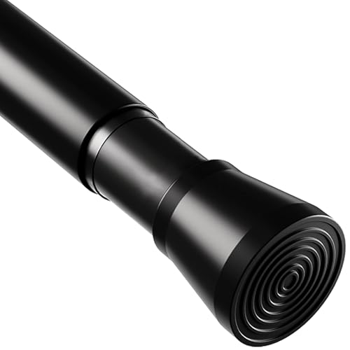 Shower Curtain Pole Without Drilling Extendable No Drilling White Extendable Curtain Rod for Windows Bathroom Black 83-160 cm