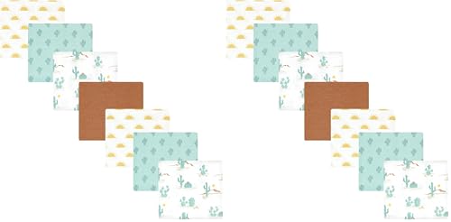 Hudson Baby Unisex Baby Cotton Flannel Receiving Blankets Bundle, Desert Cactus…