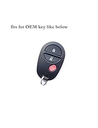 DSP carcasa de silicona piel chamarra apropiado para Toyota 3 Button Remote Key cv2409, Negro