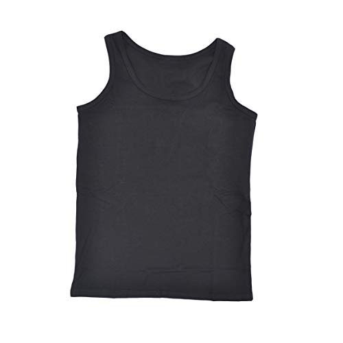 BaronHong Plus Size Chest Binder Cotton Vest Tank Tops for Tomboy Lesbian(Black,XL) - Thumbnail 4