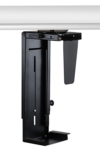 Mount-It! CPU Under Desk Mount Computer Tower Holder Adjustable Height and Width Wall-Mountable