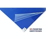 Cleanroom-Sticky-Mats-with-Base-Pad-Include-5-Tacky-Mats-of-30-Sheets-150-Sheets-Total-1-Non-Slip-Hard-Plastic-Frame-Size-24x36-Inches-Thicken-to-50-Microns-Per-Sheet-Repositionable-Blue
