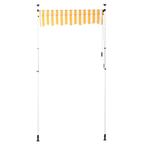EBTOOLS Sonnenschutz mit Handkurbel, 3.5 * 1.2M Versenkbare Fenstertür Markise Markisenüberdachung Terrassenüberdachung… – Bild 8