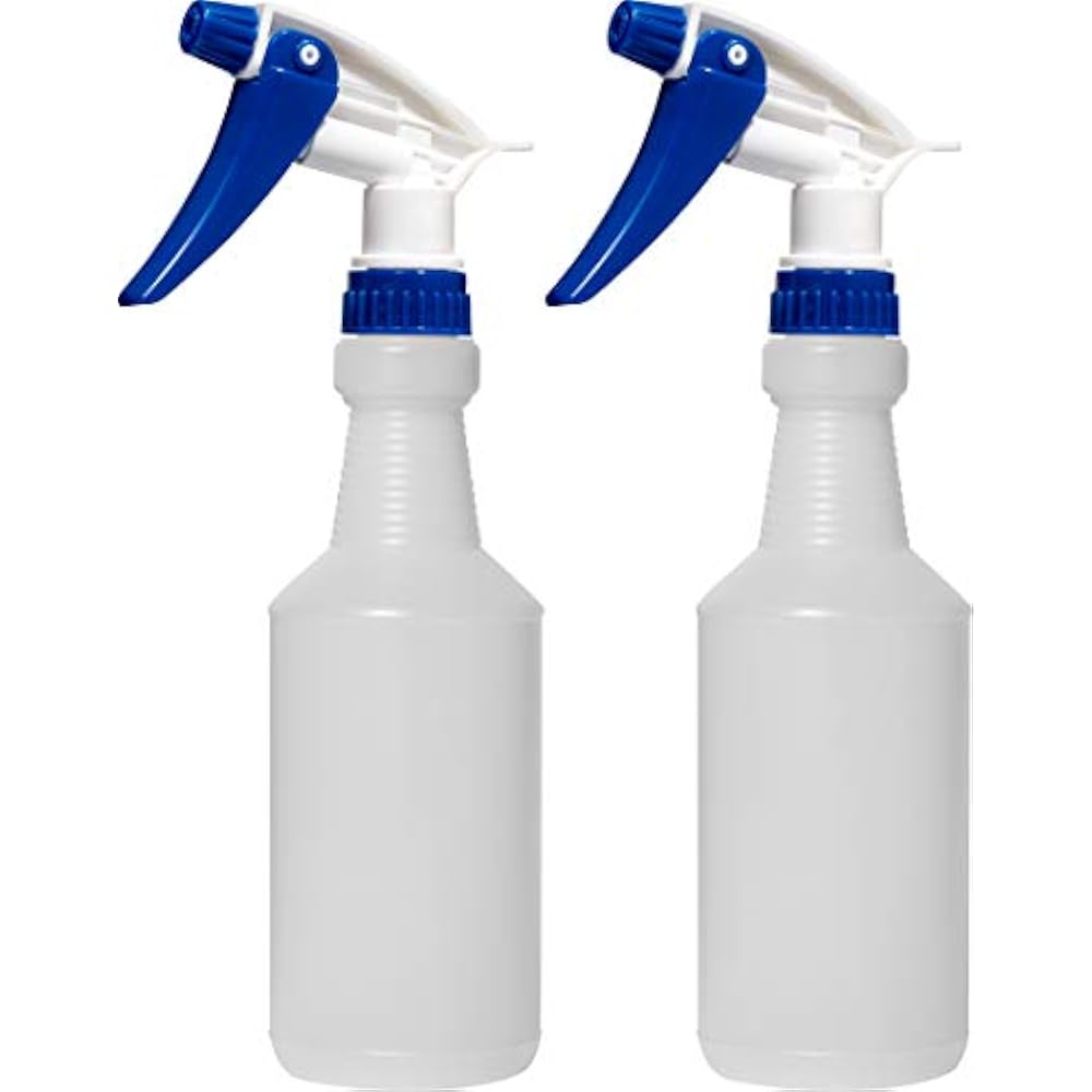 Plastic Spray Bottles, Leak Proof, Empty 16 Oz. Value Pack 2 Chemical